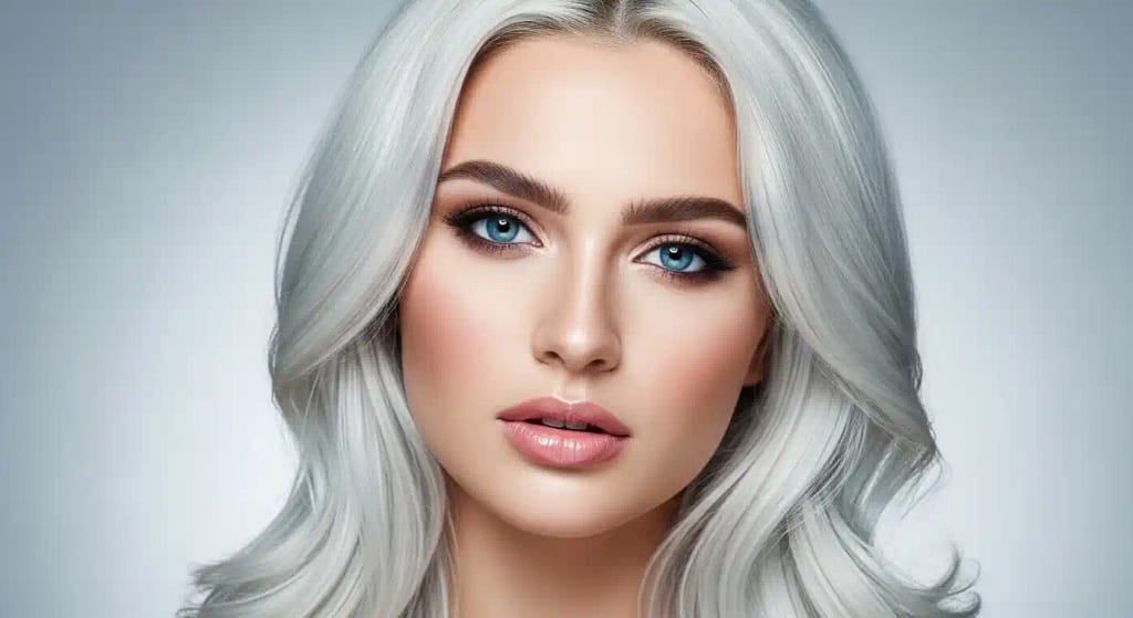 light blonde hair for blue eyes glow