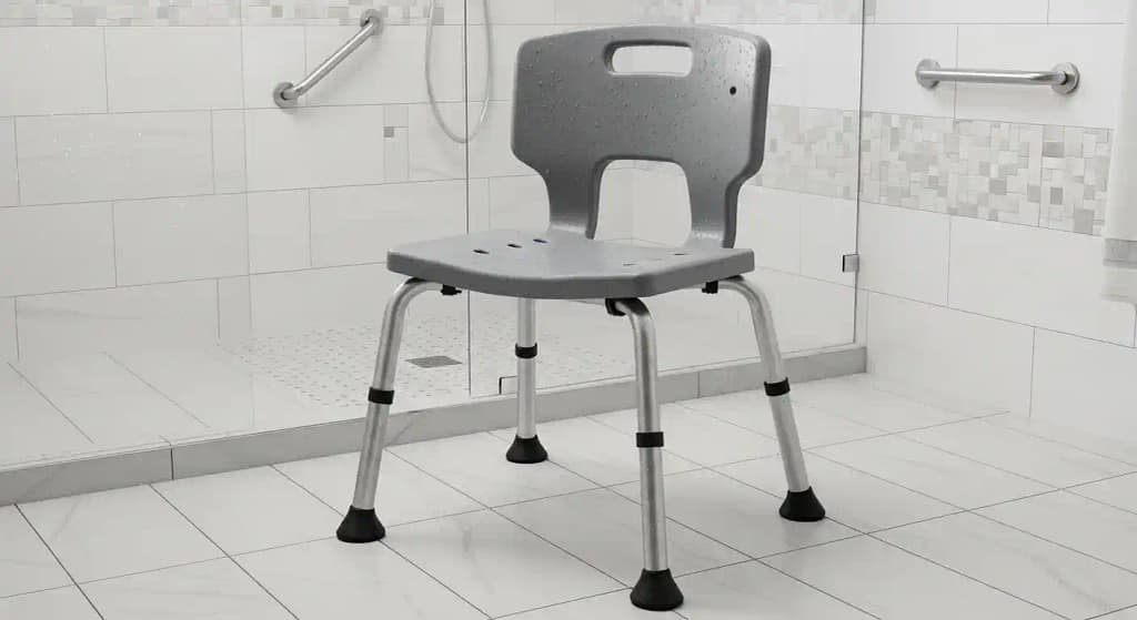 Bariatric shower chair for large individuals