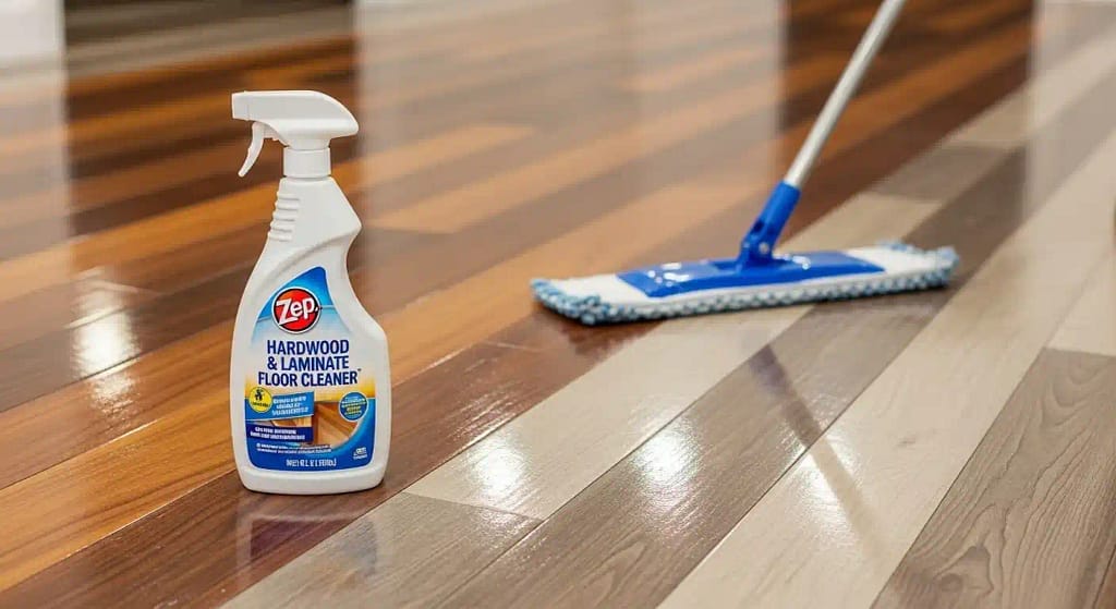 Hardwood and Laminate Floor Cleaner on wooden and laminate floors
