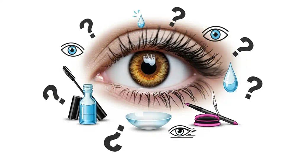 FAQs about eye makeup for contact lens wearers