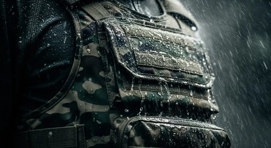 Weather-resistant camo hunting vest