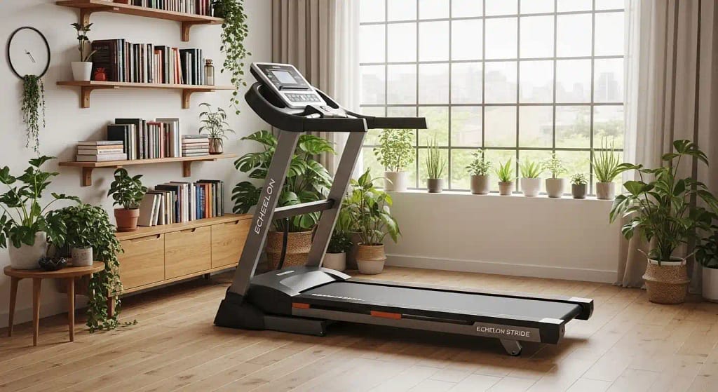 Echelon Stride foldable treadmill for apartment-friendly fitness