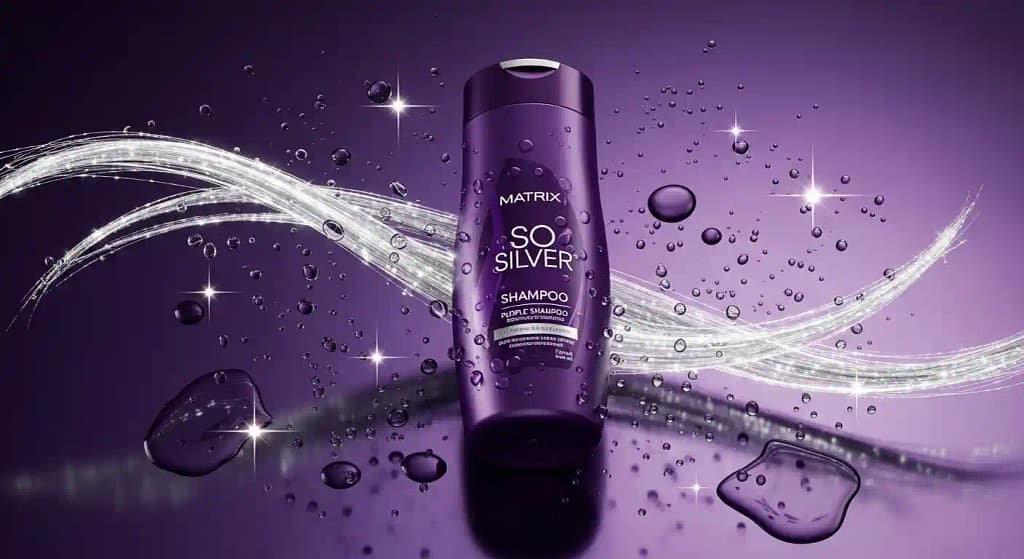 Matrix purple shampoo for intense toning and icy silver shine