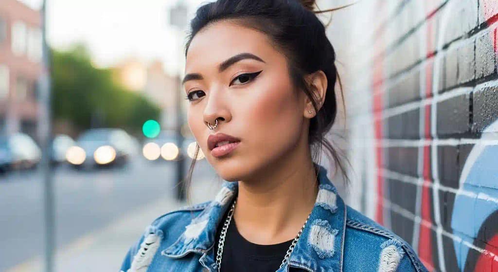 front nose piercing for Asian Nose