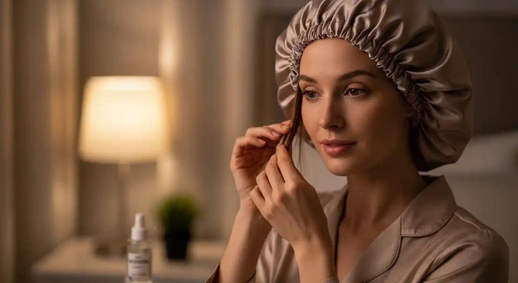 how to care for fine hair weave satin bonnet