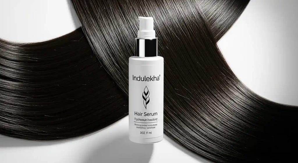 Indulekha hair serum for frizz control and shine