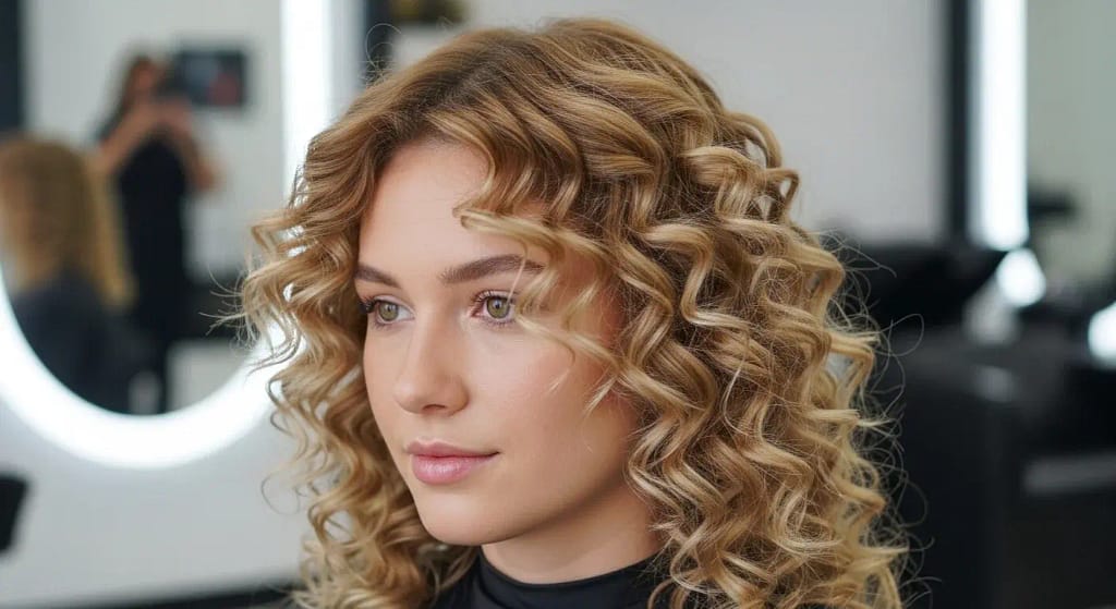 curling mousse for permed hair styling and curl support