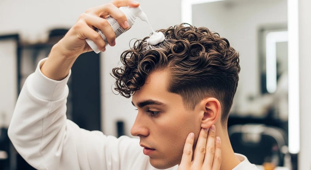 hair mousse for curls men styling curly hairstyle