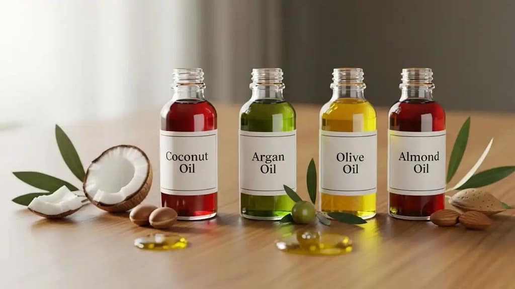 coconut oil vs argan olive almond oil for hair comparison