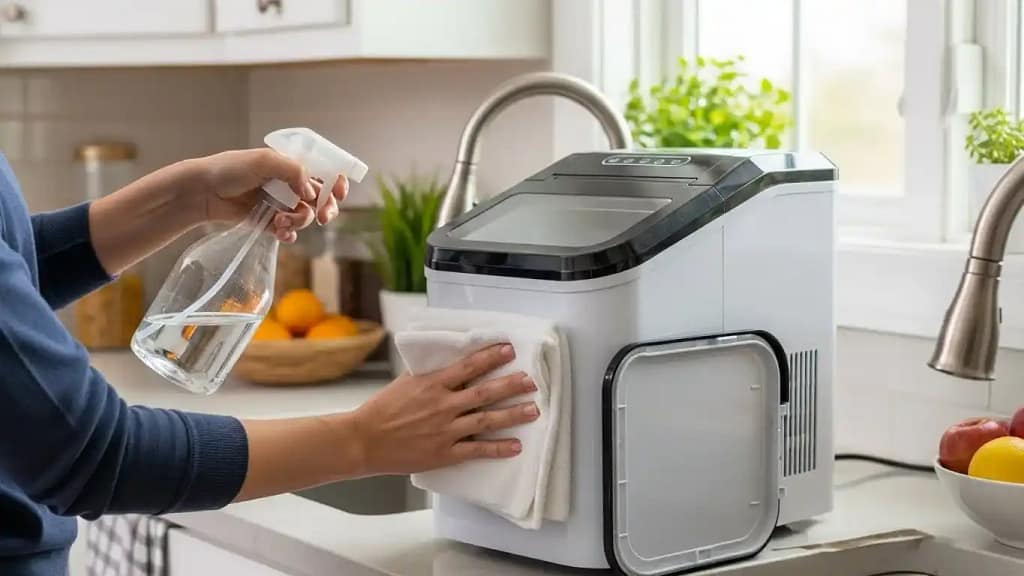 how to clean a countertop nugget ice maker at home